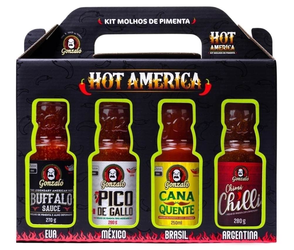Kit de Molhos de Pimenta Hot América